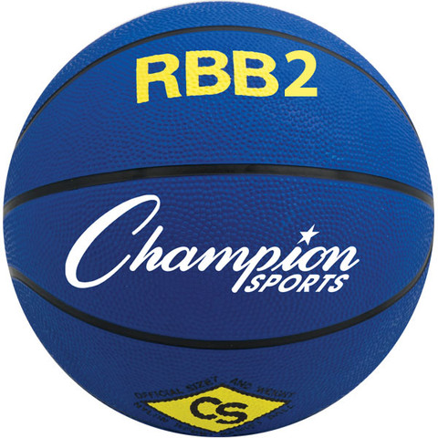 Champion Sports Junior Size Pro Rubber Basketball - Blue