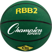 Champion Sports Junior Size Pro Rubber Basketball - Green