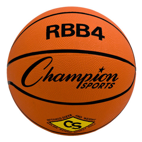 Champion Sports Intermediate Size Pro Rubber Basketball - Orange