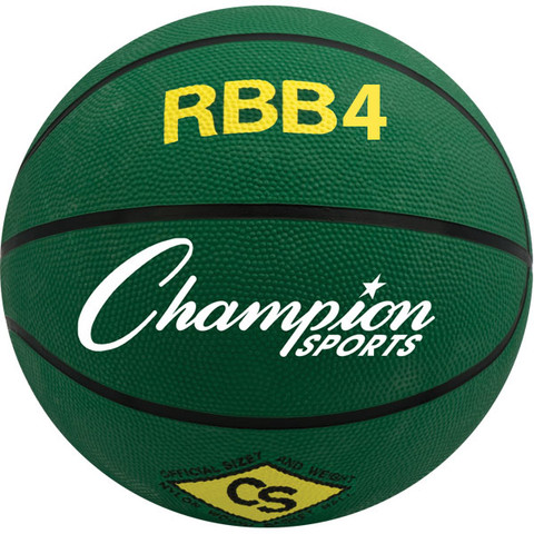 Champion Sports Intermediate Size Pro Rubber Basketball - Green
