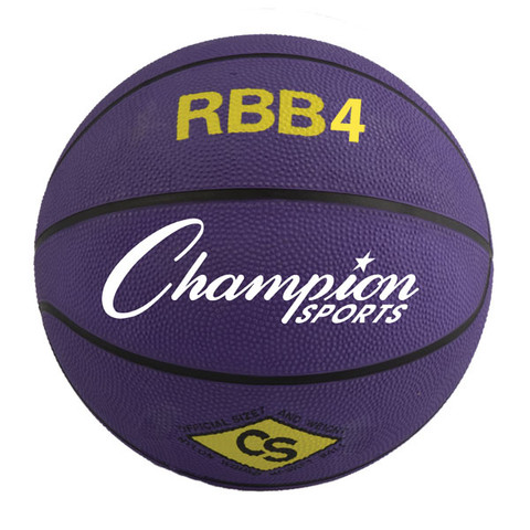 Champion Sports Intermediate Size Pro Rubber Basketball - Purple
