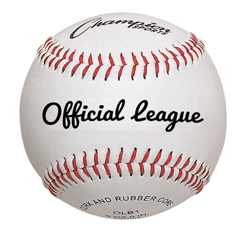 Champion Sports Official League Premium Leather Baseball