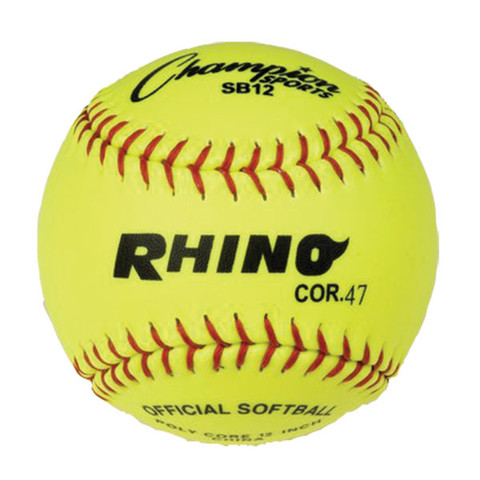 12" Softball Optic Yellow Syntex - 47 Cork Core