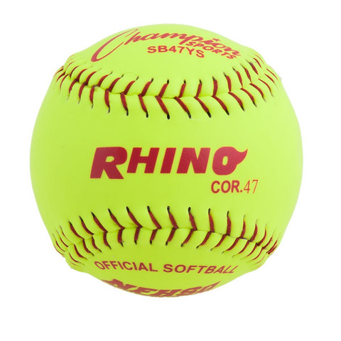 12" Softball Optic Yellow Synthetic Leather Cover - 47 Poly Core