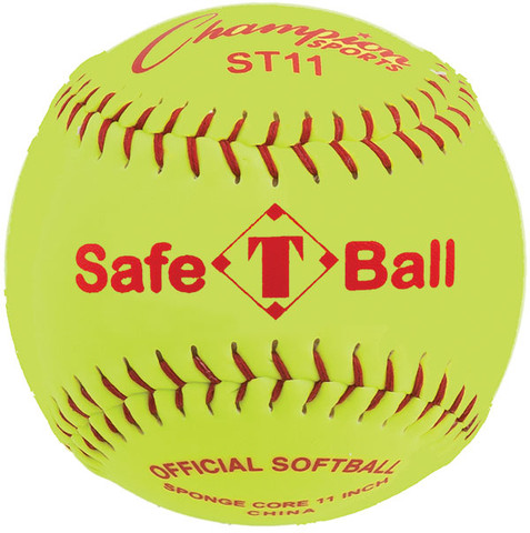 11" Safety Softball with Synthetic Leather Cover
