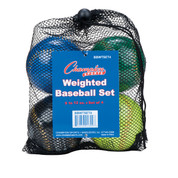 Weighted Training Baseball Set of 4 Assorted Colors