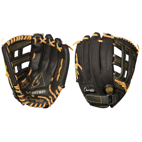 Baseball and Softball Leather and Nylon Glove - 10"