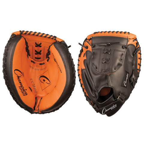 Adult Leather Catcher's Mitt - 33.5" - Black/Brown