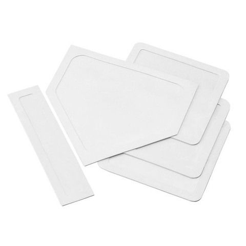 Baseball Indoor/Outdoor Throwdown White Vinyl Base Set with Pitchers Rubber - Great for Schools or PE Classes
