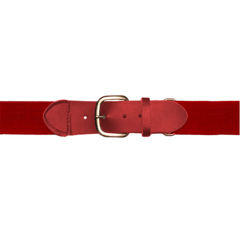 Red Adjustable Youth Baseball Uniform Belt - Size 18" - 32"