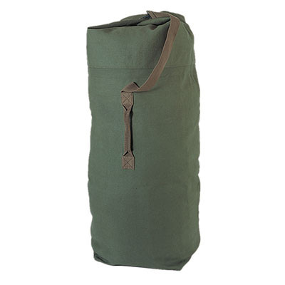 Olive Drab Extra Large Canvas Duffle Bag 22 oz. with Shoulder Strap