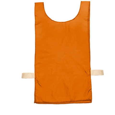 Orange Heavyweight Nylon Youth Pinnie Vest Set of 12