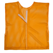 Orange Adult Size Velcro Front Deluxe Mesh Scrimmage Vest - Ideal for Football & Hockey