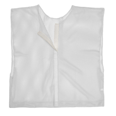 White Adult Size Velcro Front Deluxe Mesh Scrimmage Vest - Ideal for Football & Hockey