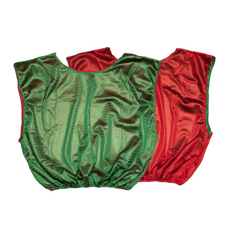 Reversible Nylon Micro Mesh Scrimmage Pinnie Vest Green/Red
