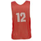 Youth Numbered Nylon Micro Mesh Practice Vest - Red