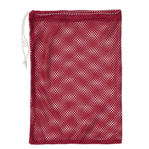 Red Drawstring Quick Dry Mesh Equipment Bag -12" x 18"