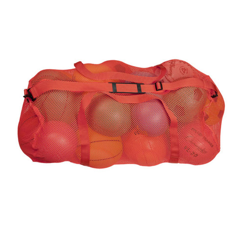 Red Oversized Mesh Breathable Duffle Bag with Shoulder Strap - Size: 15" x 36"