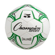 Green/White Champion Sports Challenger Series Size 5 Soccer Ball