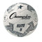 Elite Size 5 Soccer Ball with Synthetic Leather - White/Black