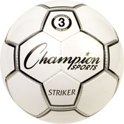 Striker Size 3 Soccer Ball with Black and Silver Honeycomb Design