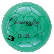 Green Extreme Series Size 3 Soccer Ball with Soft Touch Composite Leather