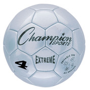 Silver Extreme Series Size 4 Soccer Ball with Soft Touch Composite Leather