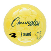 Yellow Extreme Series Size 4 Soccer Ball with Soft Touch Composite Leather