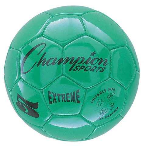 Green Extreme Series Size 5 Soccer Ball with Soft Touch Composite Leather
