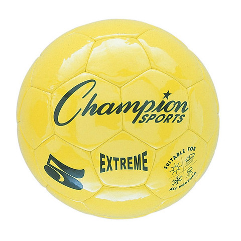 Yellow Extreme Series Size 5 Soccer Ball with Soft Touch Composite Leather
