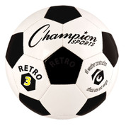 Black/White Retro Size 3 Soccer Ball