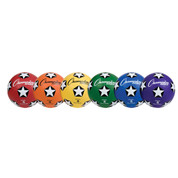 Champion Sports Multi-Color Rubber Cover Size 5 Soccer Ball Set of 6