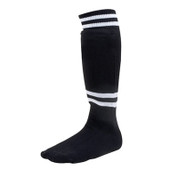 EVA Foam Sock Style Medium Black Soccer Shinguard with Ankle Protector