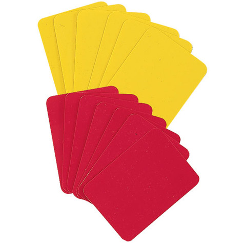 Soccer Referee Player Card Set, Yellow, Red