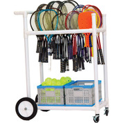 All-Terrain Portable ABS Plastic Tennis Racket Storage Cart