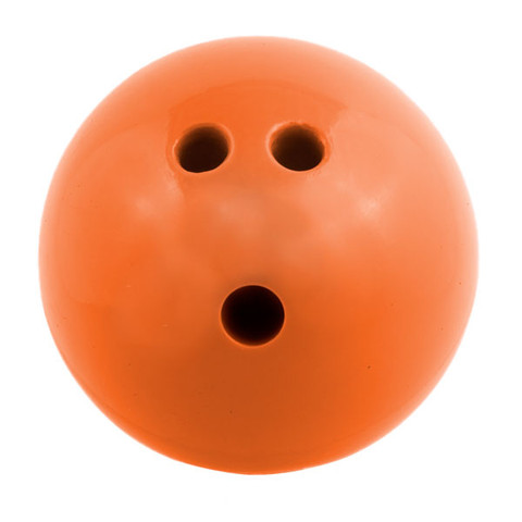Plastic Rubberized Training Bowling Ball, Orange, 3lb