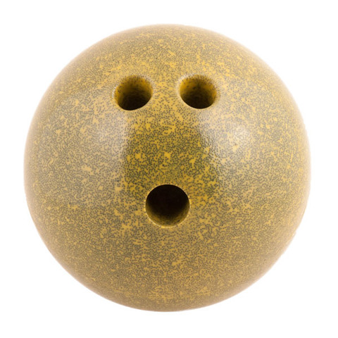 Plastic Rubberized Training Bowling Ball, Yellow, 5lb