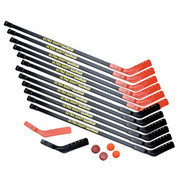 High School PE Hockey Game Set Ultra Shaft 47-In Sticks for 12 Players