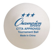 CTTA Approved Tournament Table Tennis Balls Set of 6