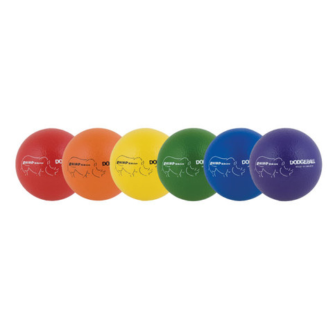 Rhino Skin Low Bounce Soft Foam Dodgeball Set - Multicolor, 6.3in