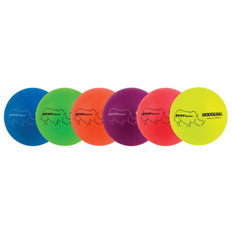 Rhino Skin Neon Rainbow Colors Soft Foam Dodgeball Set