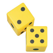Kids Educational Counting Skills Coated Foam Dice, 6-Inch