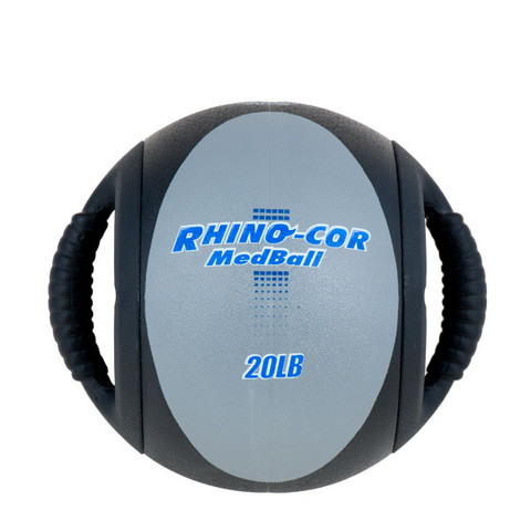 Dual Handle Medicine Ball 20lb Rhino-CorÔøΩ Gray