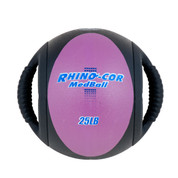 Dual Handle Medicine Ball 25lb Rhino-CorÔøΩ Purple