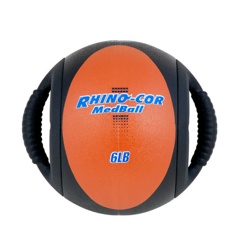 Dual Handle Medicine Ball 6lb Rhino-CorÔøΩ Peach