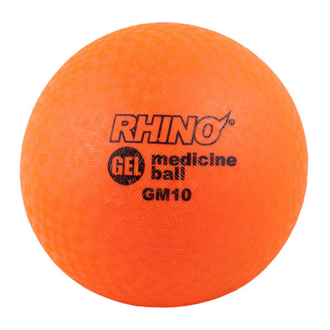 10lb Gel Filled Textured Sports Medicine Ball - Rhino