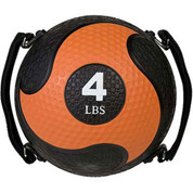 4lb Strength Exercise Medicine Ball Rhino Ultra Grip with Straps