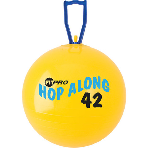 Fitpro Cardio Exercise Hop Along Pon Pon Ball 42 cm, Yellow