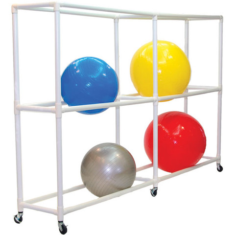 Mobile 12 Ball ABS Exercise Ball Storage Cart