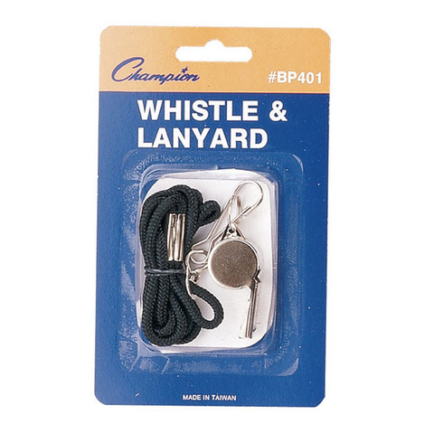 Metal Sports Whistle With Heavy Duty Nylon Lanyard